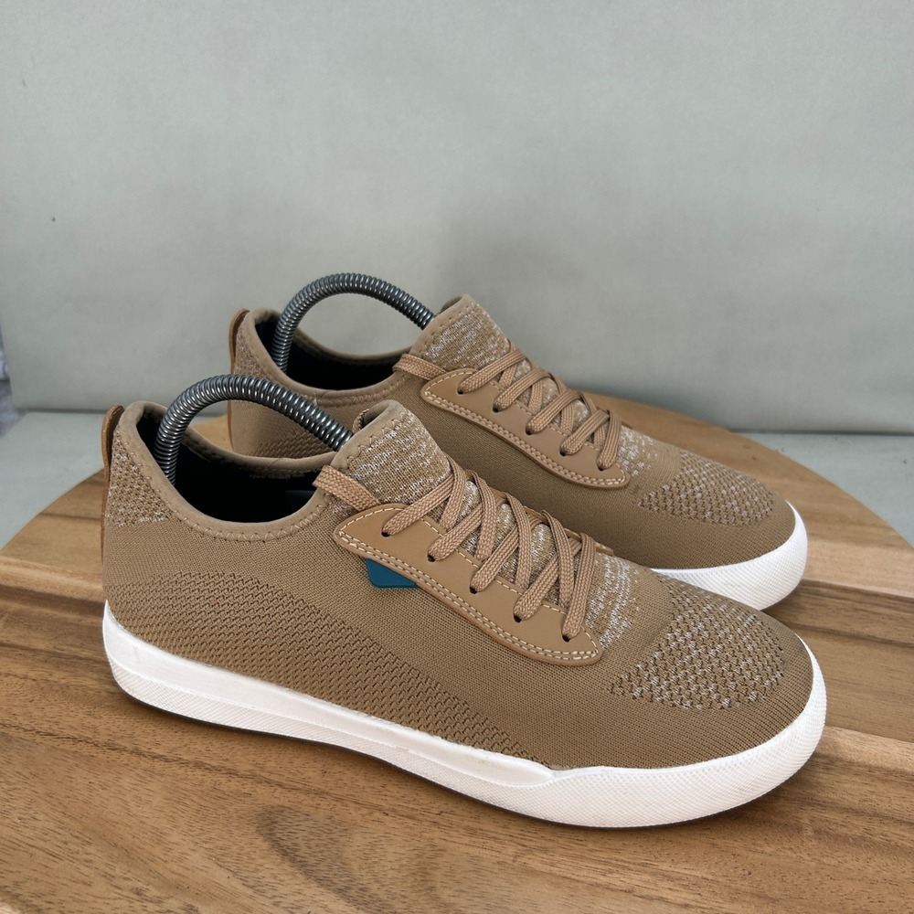 Vessi Weekend Waterproof Sneakers Tan Brown Dyma-Tex Knit Low Top Shoes Mens 10